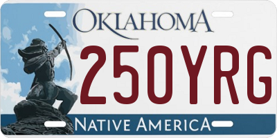 OK license plate 250YRG