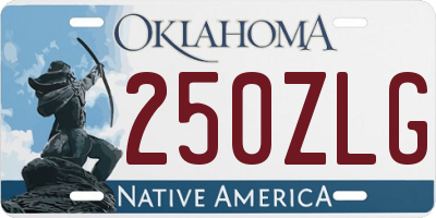 OK license plate 250ZLG
