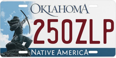 OK license plate 250ZLP