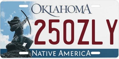 OK license plate 250ZLY