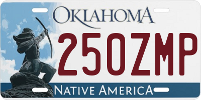 OK license plate 250ZMP