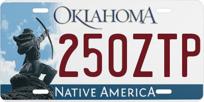 OK license plate 250ZTP