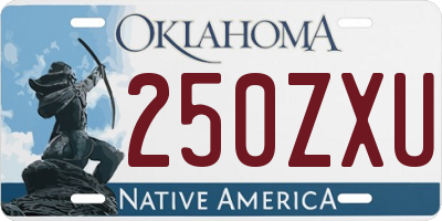 OK license plate 250ZXU