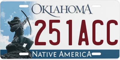 OK license plate 251ACC