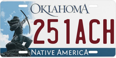 OK license plate 251ACH