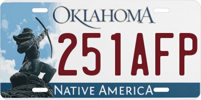 OK license plate 251AFP