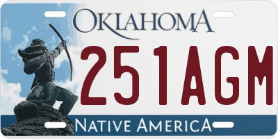 OK license plate 251AGM