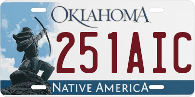 OK license plate 251AIC