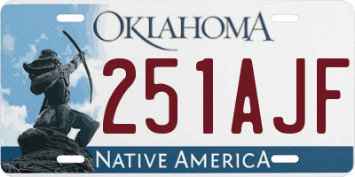 OK license plate 251AJF