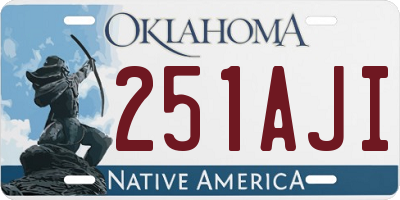 OK license plate 251AJI