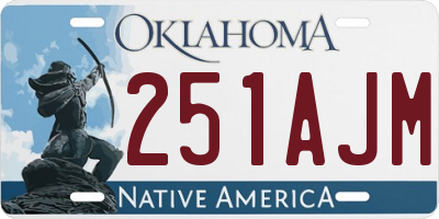 OK license plate 251AJM