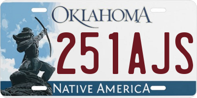 OK license plate 251AJS