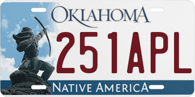 OK license plate 251APL