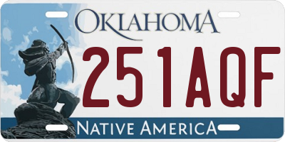 OK license plate 251AQF