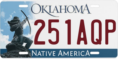 OK license plate 251AQP