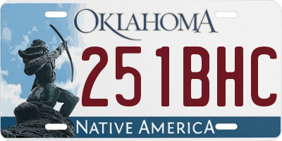 OK license plate 251BHC