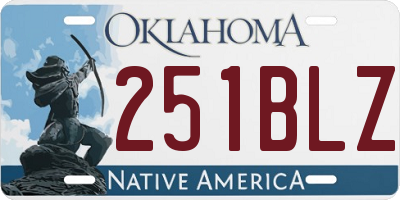 OK license plate 251BLZ