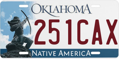 OK license plate 251CAX
