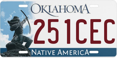 OK license plate 251CEC