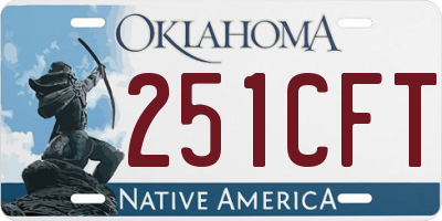 OK license plate 251CFT