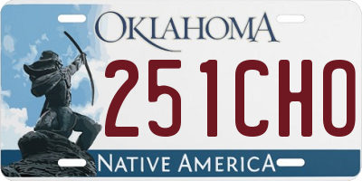 OK license plate 251CHO