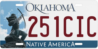 OK license plate 251CIC