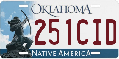 OK license plate 251CID