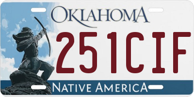 OK license plate 251CIF