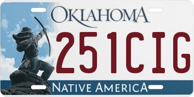 OK license plate 251CIG