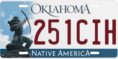 OK license plate 251CIH