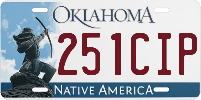 OK license plate 251CIP