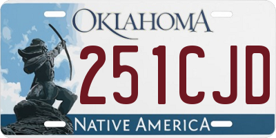 OK license plate 251CJD