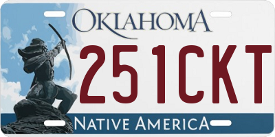 OK license plate 251CKT