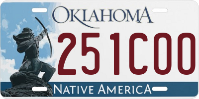OK license plate 251COO