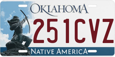 OK license plate 251CVZ