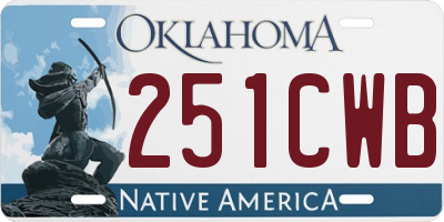 OK license plate 251CWB
