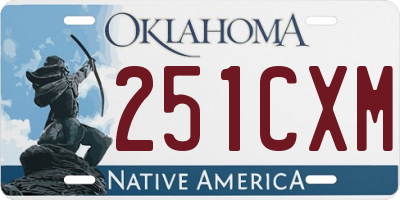 OK license plate 251CXM