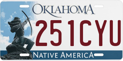 OK license plate 251CYU
