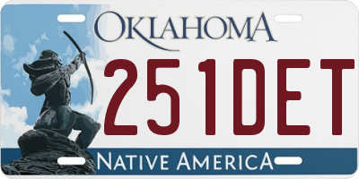 OK license plate 251DET