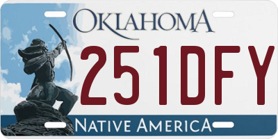 OK license plate 251DFY