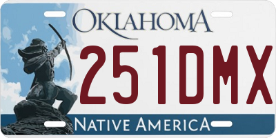 OK license plate 251DMX
