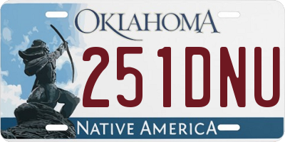 OK license plate 251DNU