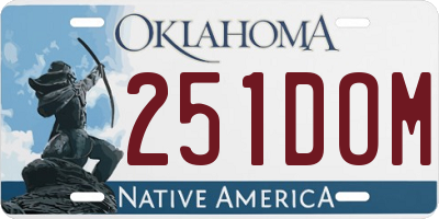 OK license plate 251DOM