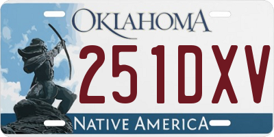 OK license plate 251DXV