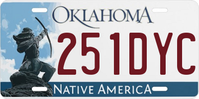 OK license plate 251DYC