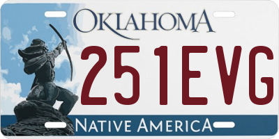 OK license plate 251EVG