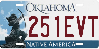 OK license plate 251EVT