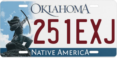 OK license plate 251EXJ