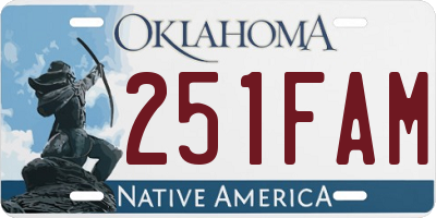 OK license plate 251FAM