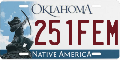 OK license plate 251FEM